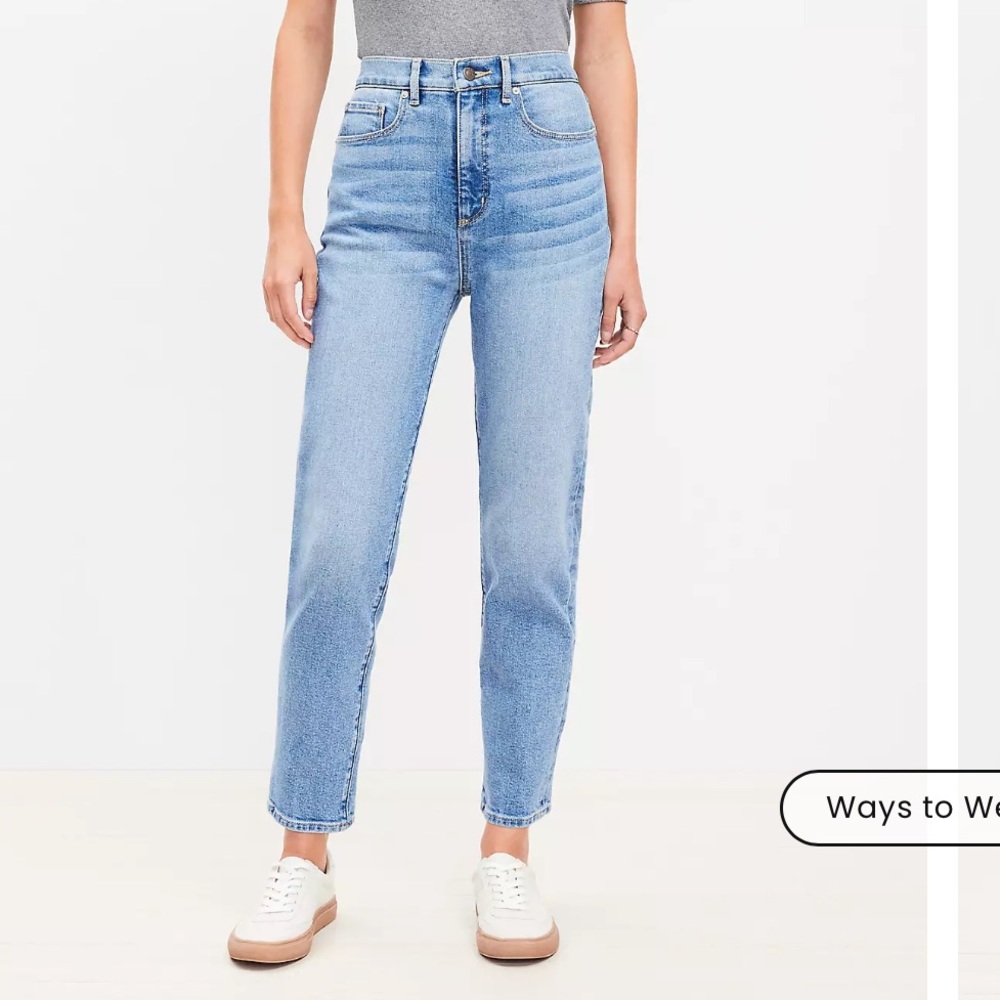 Loft Light wash high rise slim Jeans